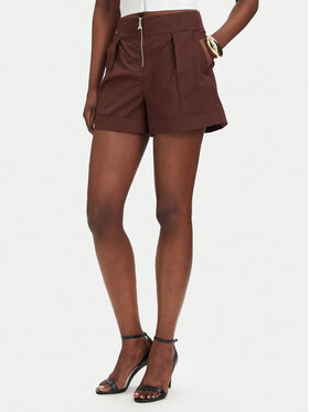 Patrizia Pepe Patrizia Pepe Шорти от плат 2P1751/A9B9-B887 Тъмнокафяв Regular Fit
