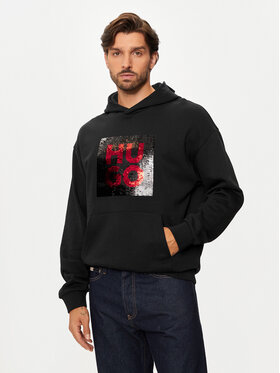HUGO Hugo Bluza Deseqino 50521506 Czarny Relaxed Fit