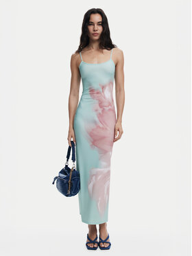 Desigual Desigual Rochie de vară Lyon 25SWVK44 Turcoaz Regular Fit