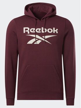 Reebok Reebok Mikina Reebok Identity Fleece Stacked Logo Pullover Hoodie IM3955 Červená