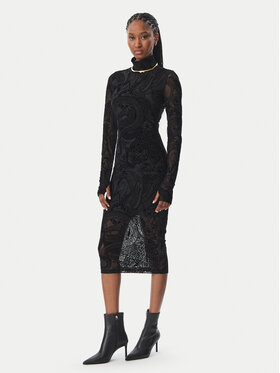 Just Cavalli Just Cavalli Коктейлна рокля 81PAO909 JS569 Черен Slim Fit