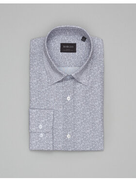 Borgio Borgio Koszula calimera 00659 Szary Slim Fit