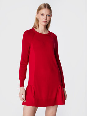 TWINSET TWINSET Sukienka dzianinowa 222TT3280 Czerwony Regular Fit