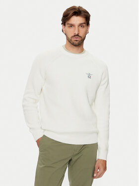 Aeronautica Militare Aeronautica Militare Sweter 242MA1508L529 Biały Regular Fit