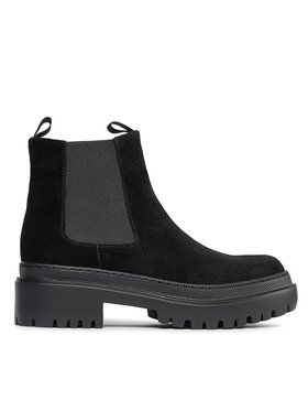 Pollini Pollini Kotníková obuv s elastickým prvkem SA21204G0HTI0000 Černá