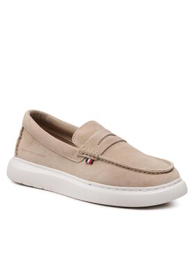 Tommy Hilfiger Tommy Hilfiger Mokasyny Hybrid Loafer FM0FM04440 Beżowy
