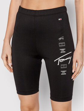 Tommy Jeans Tommy Jeans Szorty sportowe Logo Repeat Cycle DW0DW12057 Czarny Slim Fit