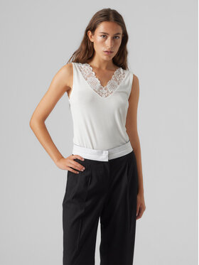 Vero Moda Vero Moda Top Rosa 10293792 Biały Regular Fit