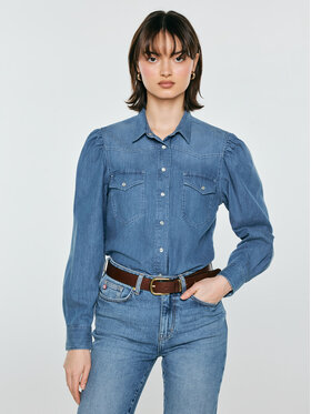 BIG STAR BIG STAR Koszula jeansowa INDIANA Niebieski Basic Fit