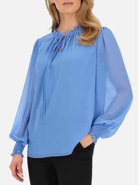 Potis & Verso Potis & Verso Bluzka Emily Niebieski Relaxed Fit
