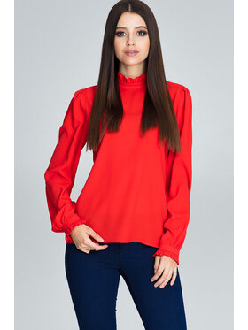 FIGL FIGL Bluzka M595 Czerwony Regular Fit