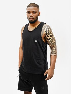 Jigga Wear Jigga Wear Tank top Tank Top Męski Czarny / Biały Jigga Wear Mini Crown L Czarny Loose Fit
