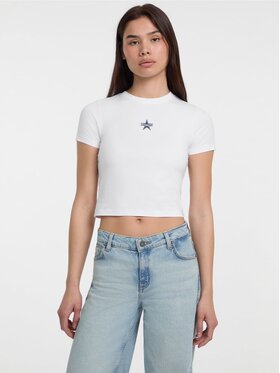 Guess Jeans Guess Jeans T-Shirt 173671 Bílá Classic Fit