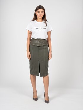 PINKO PINKO Spódnica 1J10V7 Y882 Zielony Slim Fit