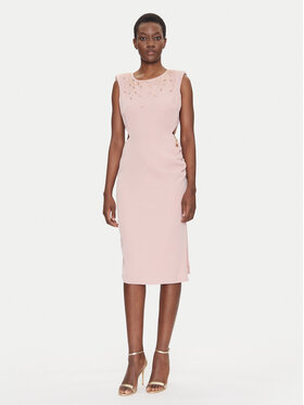 Fracomina Fracomina Coctailkleid FQ25SD2004W47601 Rosa Slim Fit