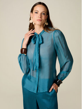 Oltre Oltre Camicia 5079R003254N024 Turchese Regular Fit