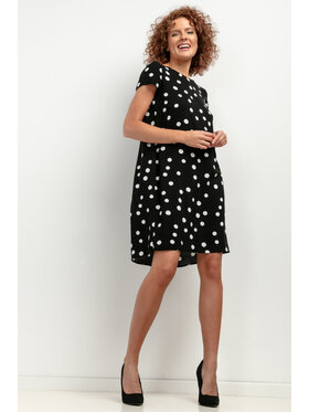 Tessita Tessita Sukienka letnia SUKIENKA_T409_1_XS Czarny Relaxed Fit
