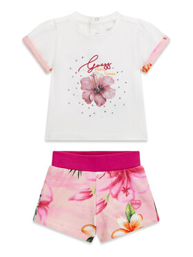 Guess Guess Σετ T-Shirt και σορτς A6GG01 K6YW4 Ροζ Regular Fit