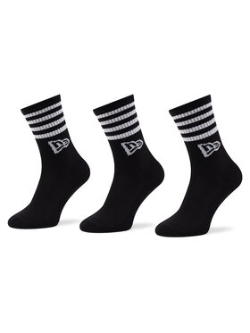 New Era New Era Набір з 3 пар низьких шкарпеток unisex Stripe Crew 13113627 Чорний