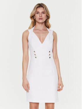 Guess Guess Rochie de zi Amanda W3GK52 WB4H2 Alb Slim Fit