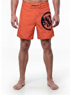 PITBULL PITBULL Szorty sportowe LOGO PALMS Pomarańczowy Regular Fit