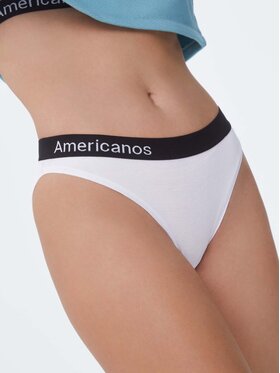 Americanos Americanos Figi klasyczne Briefs Biały Regular Fit