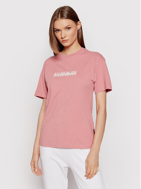 Napapijri Napapijri T-Shirt S-Box NP0A4FSM Różowy Regular Fit