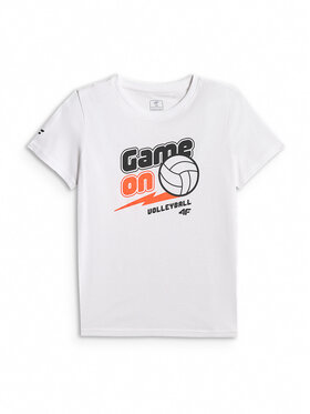 4F 4F T-Shirt COMMUNITY SPORTS Biały Regular Fit
