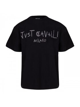 Just Cavalli Just Cavalli T-Shirt 78OAHT07 CJ518 899 Czarny Loose Fit