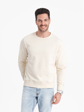Ombre Ombre Mikina OM-SSBN-0175 Écru Regular Fit