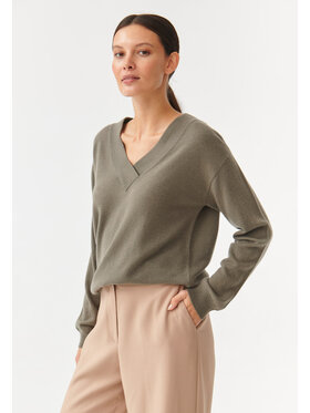 TATUUM TATUUM Sweter KASZMI Khaki Oversize