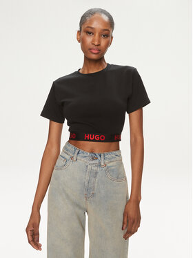 Hugo Hugo T-Shirt Logo 50520497 Czarny Relaxed Fit