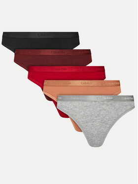 Calvin Klein Underwear Calvin Klein Underwear Комплект 5 чифта бикини тип прашка Thong 5pk 000QD5247E Цветен