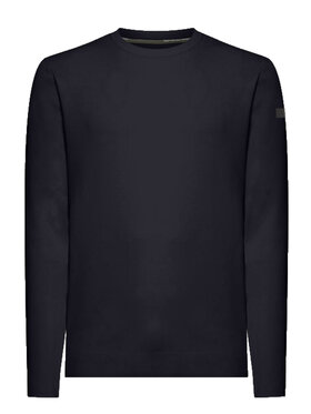 RRD RRD Sweter RRD Maglia Maxell Round Knit Blu Niebieski Slim Fit