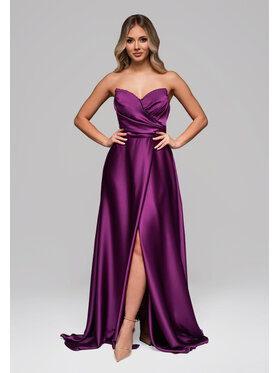 Ombre Ombre Sukienka wieczorowa LA-OM-DLR267 Fioletowy Regular Fit