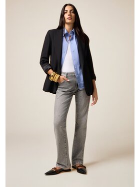 Oltre Oltre Jeansy P438R008795N013 Szary Regular Fit