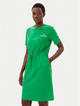 Tommy Hilfiger Tommy Hilfiger Rochie de zi WW0WW45529 Verde Regular Fit