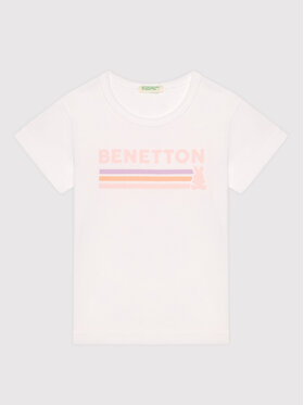 United Colors Of Benetton United Colors Of Benetton T-Shirt 3I9WMM28H Biały Regular Fit