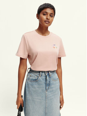 Scotch & Soda Scotch & Soda Marškinėliai 167885 Rožinė Regular Fit
