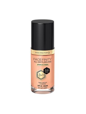 Max Factor Max Factor Max Factor Facefinity All Day Flawless 3w1 kryjący podkład w płynie N77 Soft Honey 30ml Podkład czarny