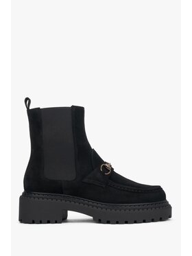 Estro Estro Μποτάκια με λάστιχο ER00118381 Μαύρο