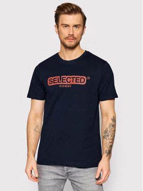 Selected Homme Selected Homme T-Shirt Daniel 16085965 Σκούρο μπλε Regular Fit
