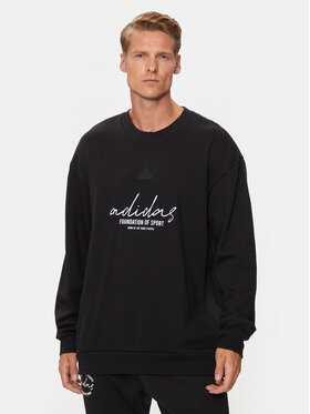 adidas adidas Majica dugih rukava Brand Love IW3542 Crna Loose Fit