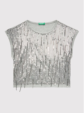 United Colors Of Benetton United Colors Of Benetton Bluză 3KG8C102A Gri Regular Fit