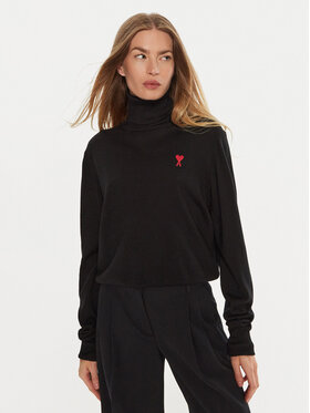 AMI PARIS AMI PARIS Dolčevita FKS411.KN0025 Crna Regular Fit