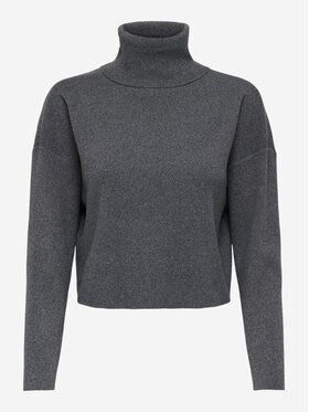 ONLY ONLY Maglione Onlama life ls rib rollneck Grigio Regular Fit
