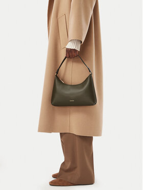 Calvin Klein Calvin Klein Torebka Foil Logo Small Shoulder Bag LV04F3890G Zielony ciemny