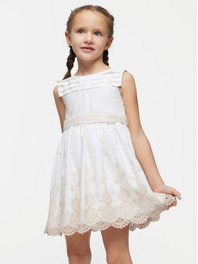 Mayoral Mayoral Rochie elegantă 3917 Alb Regular Fit