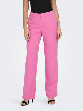 ONLY ONLY Kalhoty z materiálu Lana 15267759 Růžová Straight Fit