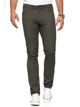 Wrangler Wrangler Spodnie materiałowe GREENSBORO Zielony Straight Fit